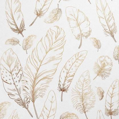 Veki Paper, Vinyl Floral & Botanical White, Brown Wallpaper