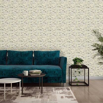 Asian Paints Vinyl Abstract White Wallpaper