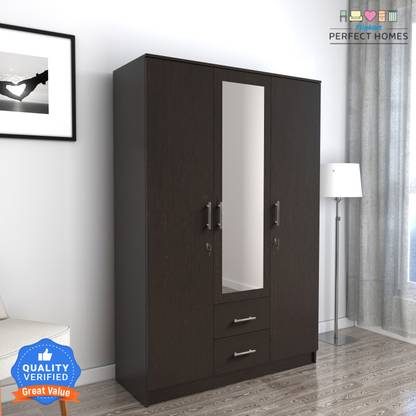 Flipkart Perfect Homes Olympus Engineered Wood 3 Door Wardrobe