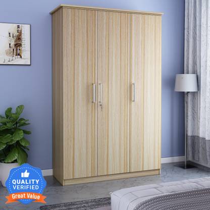 Flipkart Perfect Homes Julian Engineered Wood 3 Door Wardrobe