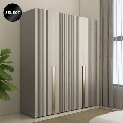 SPACEWOOD Engineered Wood 4 Door Wardrobe