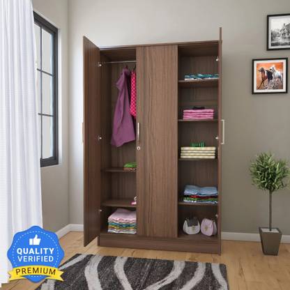 Flipkart Perfect Homes Julian Engineered Wood 3 Door Wardrobe