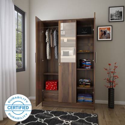 Flipkart Perfect Homes Julian Engineered Wood 3 Door Wardrobe