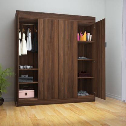 @Home by nilkamal Edward Engineered Wood 4 Door Wardrobe