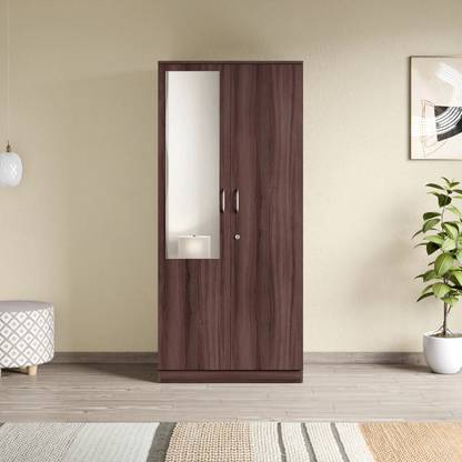 Godrej Interio Ewa with Mirror Engineered Wood 2 Door Wardrobe