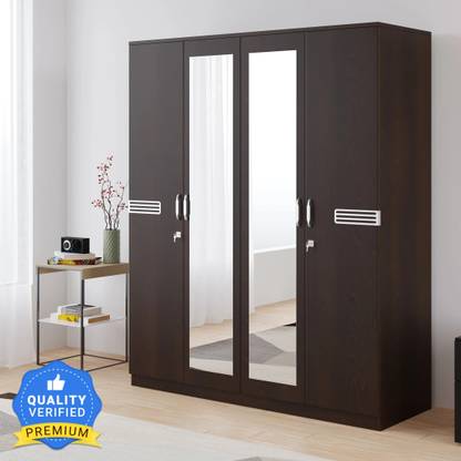 Nilkamal Riva Engineered Wood 4 Door Wardrobe