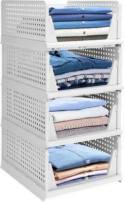 KWINTAS Set of 4 foldable closet Plastic 4 Door Wardrobe