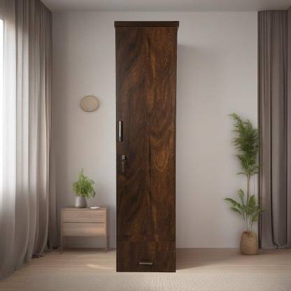 CASPIAN Wooden Almirah for Clothes and Stacking space -Home Furniture Storage Engineered Wood 1 Door Wardrobe