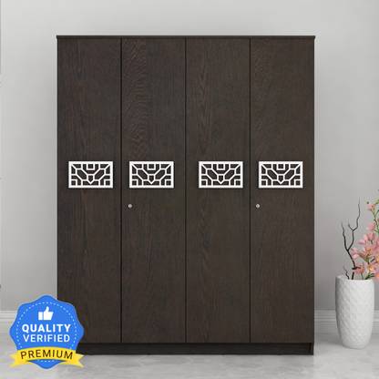 SIVOM Feature Multipurpose 4 Door Closet Engineered Wood 4 Door Wardrobe