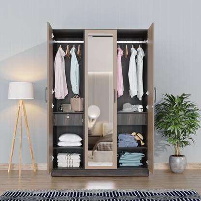 Wakefit Cashmere Plus Engineered Wood 3 Door Wardrobe