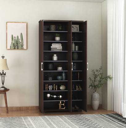 Furniva Skyline Multipurpose Wardrobe for Clothes, Engineered Wood 3 Door Wardrobe