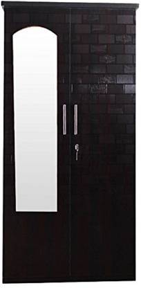 CASPIAN Wooden Almirah for Clothes and Stacking space -Home Furniture Storage Engineered Wood 2 Door Wardrobe