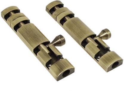 Rouxa Enterprises Tower Bolt/Door Latch/kundi/chitakni(Stainless Steel Rod) (Antique Brass Finish) Metal 1 Door Wardrobe