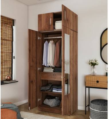 Wakefit Gingham Engineered Wood 2 Door Wardrobe