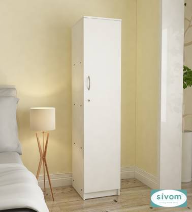 SIVOM Jennifer Multipurpose 1 Door Wardrobe / Spacious Shelves with Hanging Rail Engineered Wood 1 Door Wardrobe