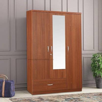 CASPIAN Engineered Wood 3 Door Wardrobe