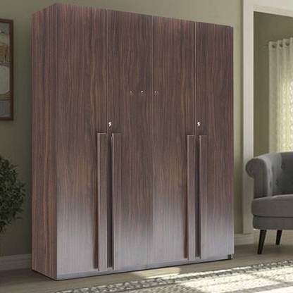 CASPIAN Wooden Almirah for Clothes and Stacking space -Home Furniture Storage Engineered Wood 4 Door Wardrobe