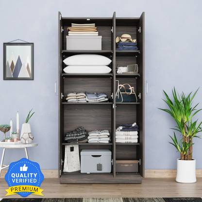 Wakefit Twill Engineered Wood 3 Door Wardrobe