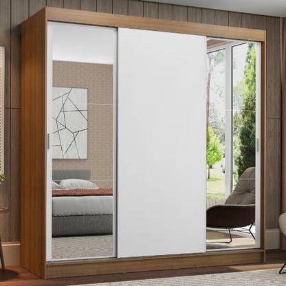 Madesa Reno Couple Wardrobe Engineered Wood 3 Door Wardrobe
