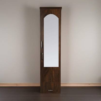 CASPIAN Wooden Almirah for Clothes and Stacking space -Home Furniture Storage Engineered Wood 1 Door Wardrobe