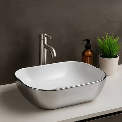 JABON BAGNO White Chrome WhiteChromeBasin Table Top Basin
