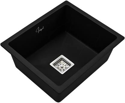 Q-IMAGE Quartz Kitchen Sink Matt Finish- Single Bowl 21x18x9 inch Top Mount