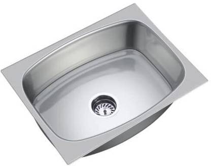 DENMARK Denmark Classic Quality Stainless Steel Kitchen Sink 24*18*8INCH Size With Coupling & Waste Pipe Under Counter Basin