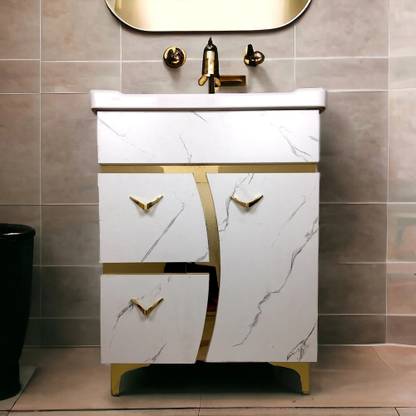BOBBYEXPORT Gold Premium Freestanding Vanity Washbasin Cabinate BEP8 Table Top Basin