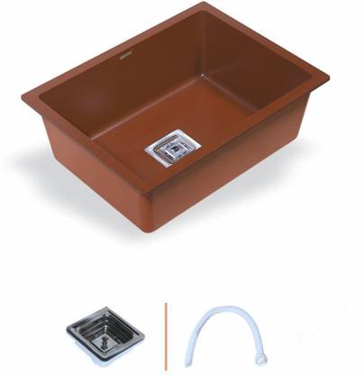 Groots Granite Quartz Single Bowl Kitchen Sink - 24x18x9 Sink GI-303 Top Mount