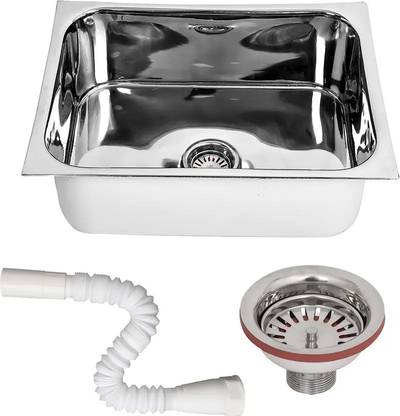 Prestige 24'' x 18'' x 10" Inch 204 GRADE SINGLE BOWL KITCHEN SINK Basin Kitchen Sink Stainless Steel Single Bowl Glossy Finish Vessel Sink
