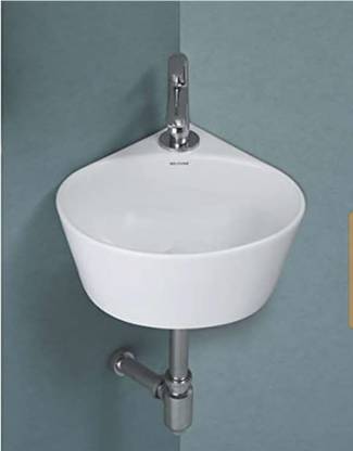 Sink Valley Wash Basin Ceramic wash basin Fabula corner wall hung basin hand wash basin for bathroom kitchen. Corner Basin