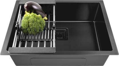 Fossa 21"x18"x09" Inch Single Bowl Premium Handmade Kitchen Sink Matte Finish FS-03 Vessel Sink