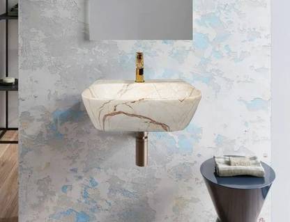 DELTA Table Top & Wall Mount Ceramic Wash Basin(DD2-09) DD2(16*12*5)(M09) Wall Hung Basin