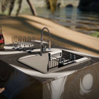 Lorazzo Quartz Kitchen Sink - 21X18 Vessel Sink