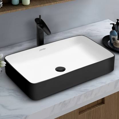Plantex Wash Basin for Bathroom/Tabletop Basin/Countertop Washbasin Ceramic Basin for Bathroom/Table Top Basin/Washbasin for Bathroom - (NC-828) Counter Top