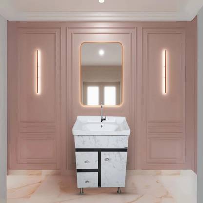 paradox studio Freestanding Bathroom Vanity Washbasin Cabinet With Storage for Bathroom & Home ECO-24-D2 Table Top Basin