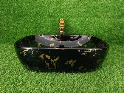 Lofina Ceramic Premium Wash Basin Countertop, Tabletop Ceramic Bathroom Sink/ Basin DSL 1015 (L45XW32.5XH12.5 CM) Counter top Ceramic Wash Basin Table Top Basin