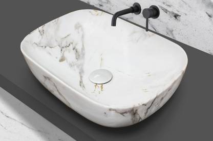 Well Set Premium Designer Ceramic Wash (Size18*13*5inch) M-1011 Table Top Basin