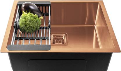 Fossa 24"x18"x10" Inch Single Bowl Premium Handmade Kitchen Sink Matte Finish FS-06 Vessel Sink