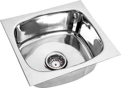 DENMARK Denmark Premium Quality Stainless Steel Kitchen Sink Size 12*15*6 INCH ,Thickness 1MM,Weight1.2KG With Coupling & Waste Pipe Under Counter Basin