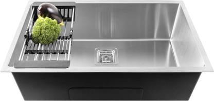 Fossa 30"x18"x10" Inch Single Bowl Handmade Kitchen Sink Premium Matte Finish FS-19 Vessel Sink