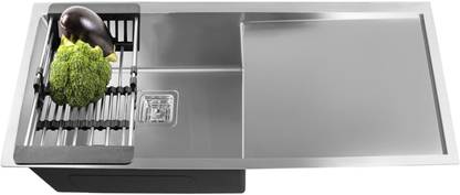 Fossa 42"x20"x10" Single Bowl With Drain Board Handmade Kitchen Sink FS-32 Vessel Sink