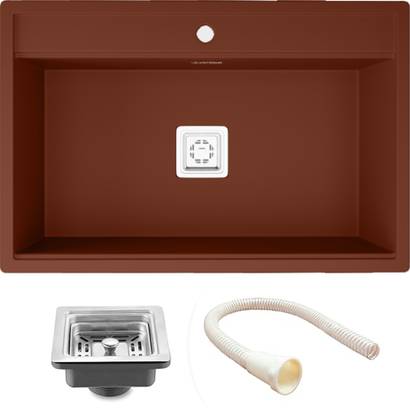 sevenfox Galaxy Brown 30x20 Brown Under Counter Basin