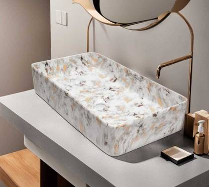 Nerobi BIG SIZE DESIGNER PREMIUM TABLE TOP COUNTER TOP WASH BASIN 24x14x5 inch Glossy Table Top Basin