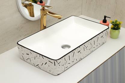 LEVONA IMPEX Wash Basin For Bathroom (24 x 14 x 5 Inch) Counter Top