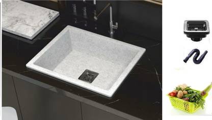 sterien GRANITE/ Quartz Kitchen Sink(16 x 18 x 8.5 inch)with PARROT BASKET Counter Top