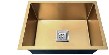 JINDAL Handmade Single Bowl Stainless Steel 24x18x10 Inch Kitchen Sink/ Sink With Sink Coupling,Waste Pipe Basket/Sink With Matt Finish/SS Kitchen Sink/ Top Mount