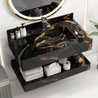 Plantex Floating Vanity/Slab Tile Vanity with Washbasin for Bathroom-32 x 18 inch Wall Hung Basin