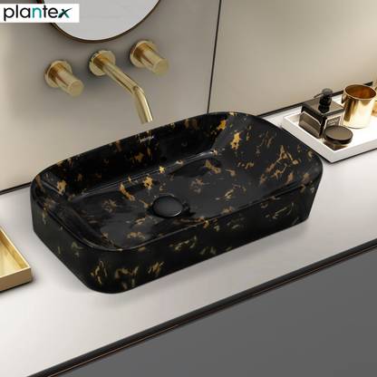 Plantex Ceramic Washbasin for Bathroom/Counter Top Wash Basin Tabletop Wash Basin for Bathroom/Designer Ceramic Basin/Wash Basin for Home Counter Top