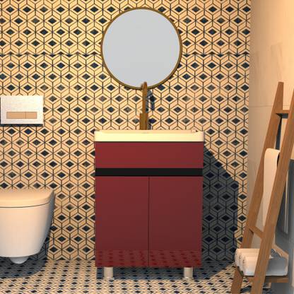 MONTAGE MONTAGE WaterProof Freestanding Bathroom Vanity Cabinet with 2 Shelves Storage DMS00138 Under Counter Basin
